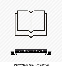 Book isolated minimal single flat linear icon for application and info-graphic. Read line vector icon for websites and mobile minimalistic flat design.