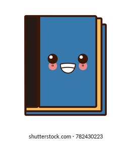 Book isolated symbol kawaii cartoon