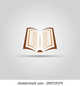 Book isolated vector colored icon