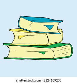 ilustración vectorial aislada del libro. ilustración de libros. ilustración vectorial aislada del libro. ilustración de libros.