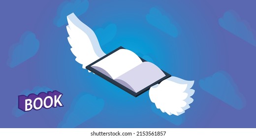 Icono de diseño isométrico del libro. Ilustración web de vectores. 3.ª colorida concepción