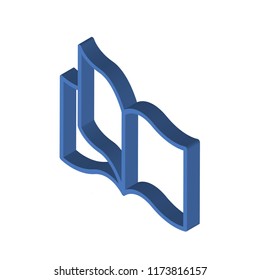 Book isometric left top view 3D icon