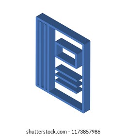 Book isometric left top view 3D icon