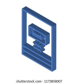 Book isometric left top view 3D icon