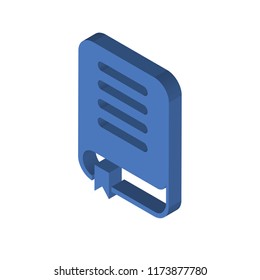 Book isometric left top view 3D icon