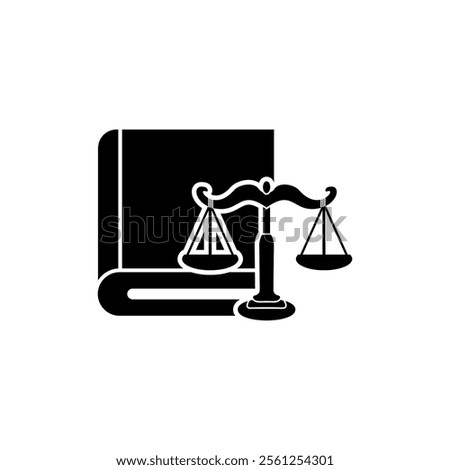 Book Justice logo. Book and Justice scale icon vector. Court icon. lawyer and justice icon logo vector.