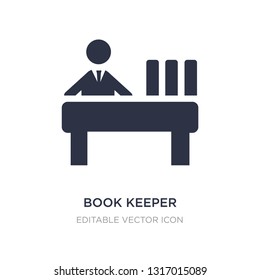 book keeper icon on white background. Simple element illustration from People concept. book keeper icon symbol design.