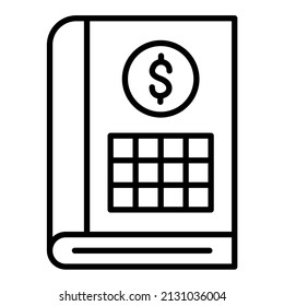 Book Keeping icon vector image. Can also be used for web apps, mobile apps and print media.