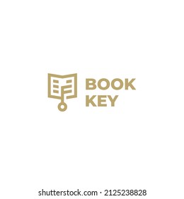 book key luxury logo design illustration line outline style