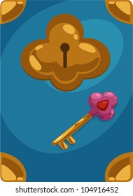 book and key vector illustration
