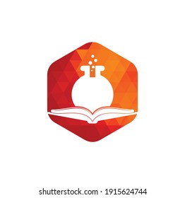 Book Lab Logo Template Design Vector. Book Science Logo icon.	