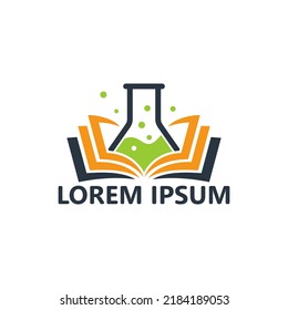 Book lab logo template design vector