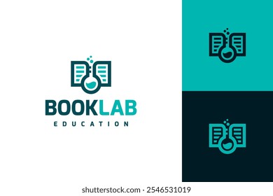 book lab vector logo design