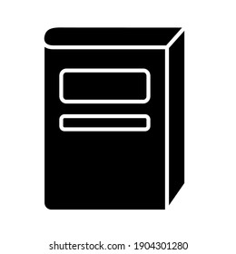 book with labels silhouette style icon design, Education literature and read theme Vector illustration