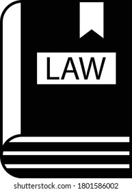 Libro de leyes Concepto Vector Icono Diseño, abogado y sistema legal Símbolo sobre fondo blanco