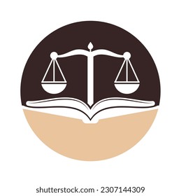 Book law firm logo design icon vector. Law Education Logo Template Design Vector.