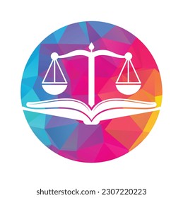 Book law firm logo design icon vector. Law Education Logo Template Design Vector.