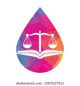 Book law firm logo design icon vector. Law Education Logo Template Design Vector.