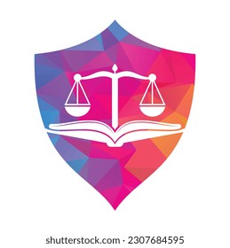 Book law firm logo design icon vector. Law Education Logo Template Design Vector.