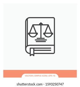 Book of law Icon Vector Illustration