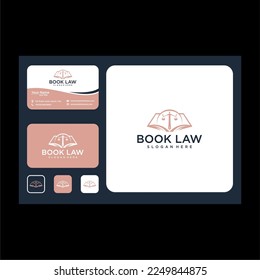 book law logo design template