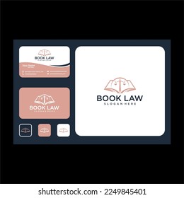 book law logo design template