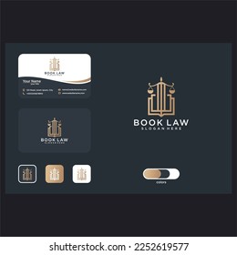 book law logo design template