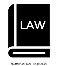 
A book with the law text denoting icon for law book 
