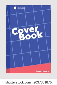 Book layout design template with colorful pattern