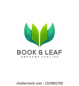 Book Leaf Concept illustration vector Design template. Suitable for Creative Industry, Multimedia, entertainment, Educations, Shop, and any related business