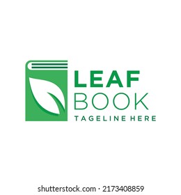Book leaf education logo design icon vector
