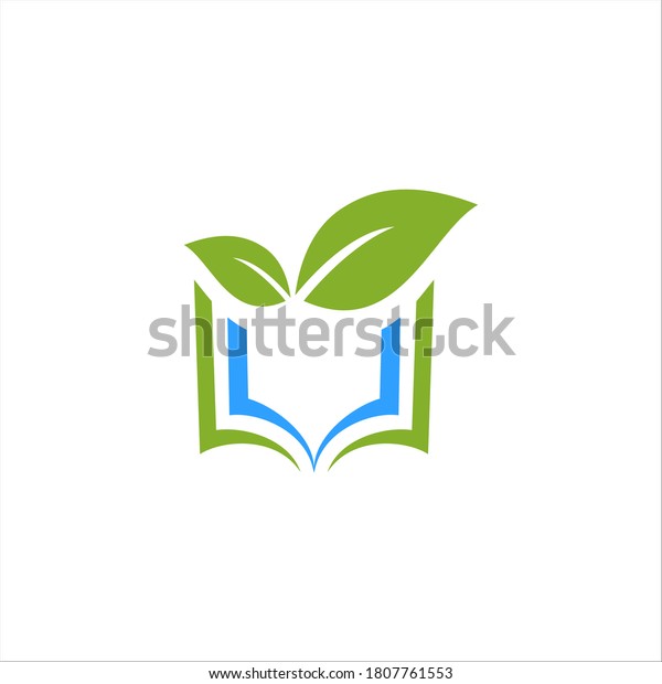 Book Leaf Logo Design Vector Sign Stock Vector (royalty Free 