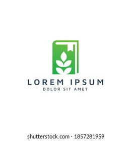 diseño del logotipo de espacios negativos para libros y hojas