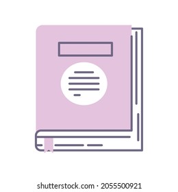 estilo de icono de lectura y estudio