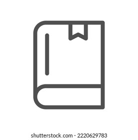 Book and learning icon outline and linear vector.