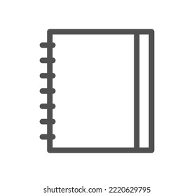 Book and learning icon outline and linear vector.