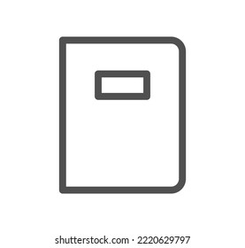 Book and learning icon outline and linear vector.