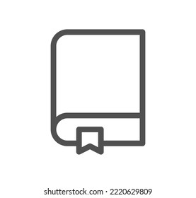 Book and learning icon outline and linear vector.