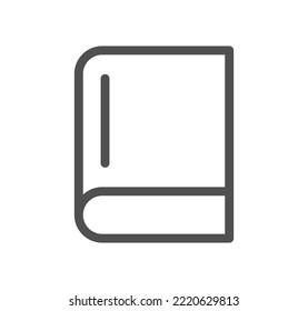 Book and learning icon outline and linear vector.
