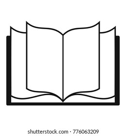 Book learning icon. Simple illustration of book learning vector icon for web