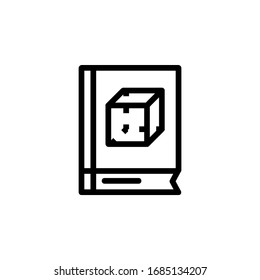 ícono de libro, aprendizaje y matemáticas. Perfecto para aplicaciones, web, logotipo, juego y plantilla de presentación. estilo de línea de diseño de icono