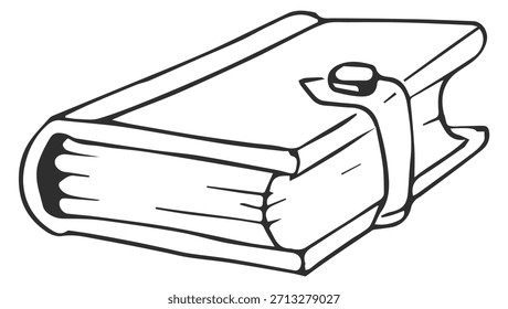 A book with a leather binding and a metal clasp
