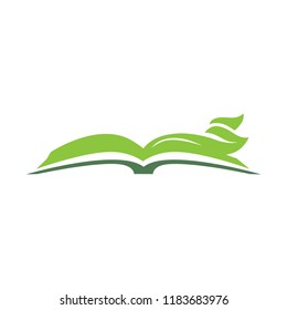 book and leaves, logo icon