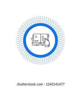 book, lesson, study, literature, reading Line Icon. Vector isolated illustration