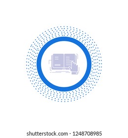 book, lesson, study, literature, reading Glyph Icon. Vector isolated illustration