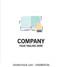 book, lesson, study, literature, reading Flat Color Icon Vector