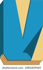 Elemento de Vector de alfabeto de letra de libro