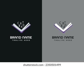 Book letter icon logo design