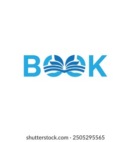 Book letter logo design. Book logo design