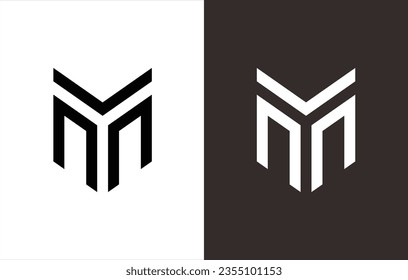 BOOK LETTER MONOGRAM MONOGRAM LOGO WHICH SHAPES THE LETTER "Y" AND "N", A LOGO SUITABLE FOR YOUR BRAND
